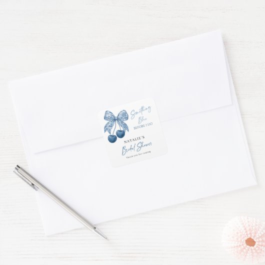 Something Blue Before I Do Bridal Shower Stickers (Umschlag)