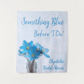 Something Blue Before I Do Bridal Shower Wandteppich (Vorderseite)