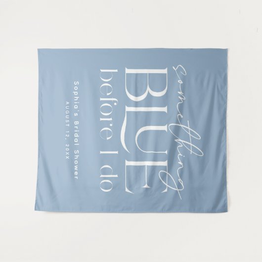 Something Blue Before I Do Bridal Shower Wandteppich (Vorderseite (Horizontal))