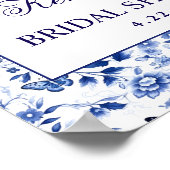 Something Blue Before I Do Floral Brautdusche Poster (Ecke)