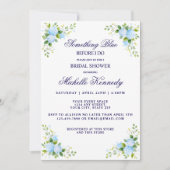 Something Blue Before I Do Floral Bridal Shower Einladung (Vorderseite)