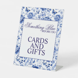 Something Blue Before I Do Floral Bridal Shower Sockelschild