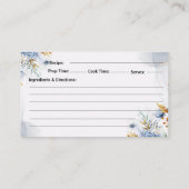 Something Blue Before I do floral Recipe Begleitkarte (Rückseite)