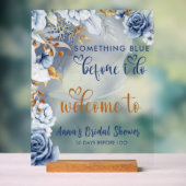 Something Blue Before I Do Floral Welcome Acrylschild (Neutral)