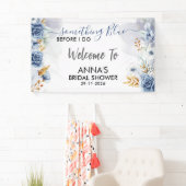 Something Blue Before I Do Floral Welcome Banner (Insitu)