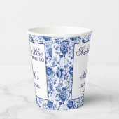 Something Blue Before I Do Florale Brautdusche Pappbecher (Rechts)