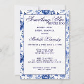 Something Blue Before I Do Florale Brautparty Einladung (Vorderseite)