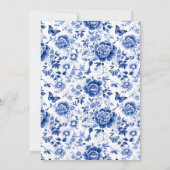 Something Blue Before I Do Florale Brautparty Einladung (Rückseite)