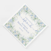 Something Blue Before I Do Florale Brautparty Serviette (Ecke)