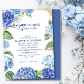 Something blue before i do hydrangea bridal shower einladung