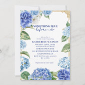 Something blue before i do hydrangea bridal shower einladung (Vorderseite)