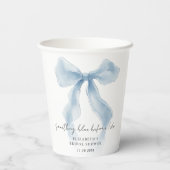 Something Blue Before I Do Junggesellinnen-Abschie Pappbecher (Rückseite)