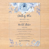 Something Blue Before I Do Script Bridal Shower Acryleinladungen (Vorderseite)