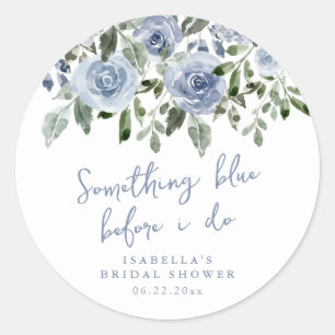 Something Blue, bevor ich eine Brautparty mache Runder Aufkleber