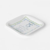 Something Blue Bow Bridal Shower Pappteller (Gewinkelt)