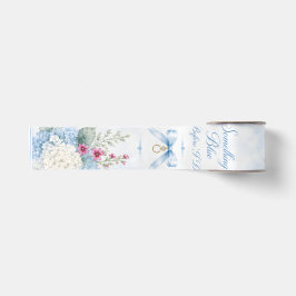 Something Blue Brautparty | Blaue Hortensie Satinband