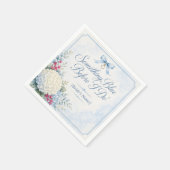 Something Blue Brautparty | Blaue Hortensie Serviette (Ecke)