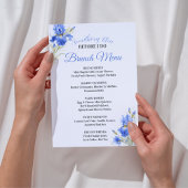 Something Blue Bridal Shower Brunch Menu