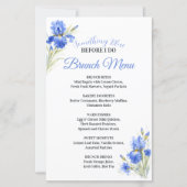 Something Blue Bridal Shower Brunch Menu (Vorderseite)
