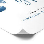 Something Blue Bridal Shower Cards & Gift Sign Poster (Ecke)