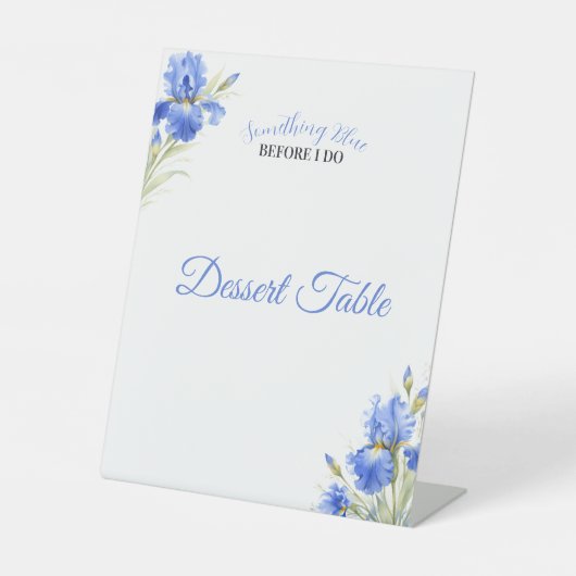 Something Blue Bridal Shower Dessert Table Sockelschild (Vorderseite)