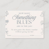 Something Blue Bridal Shower Guessing Game Begleitkarte (Vorderseite)