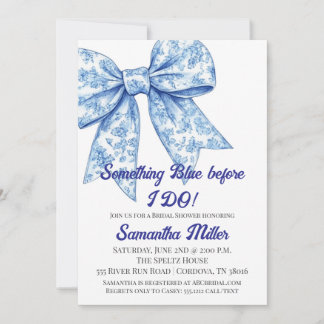 Something Blue Bridal Shower Invitation Einladung