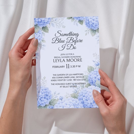 Something Blue Bridal Shower Invitation Einladung