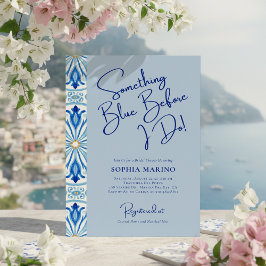 Something Blue Bridal Shower | Mediterranean Tile  Einladung