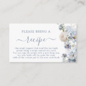 Something Blue Bridal Shower Recipe Card Request Begleitkarte (Vorderseite)