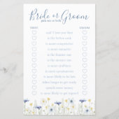 Something Blue Bride or Groom Game (Vorderseite)