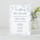 Something Blue Brunch Bridal Shower Invitation Einladung (Stehend Vorderseite)