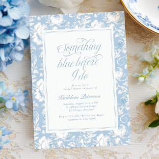 Something Blue Chinoiserie Bridal Shower  Einladung