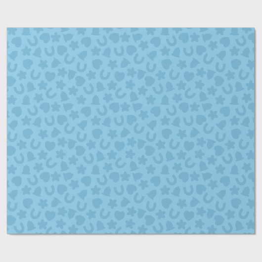 Something Blue Confetti Wedding Pattern Geschenkpapier (Flach)