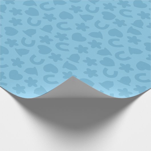 Something Blue Confetti Wedding Pattern Geschenkpapier (Ecke)