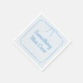 Something Blue Crew Bow Personalisierte Hochzeitfe Serviette (Ecke)
