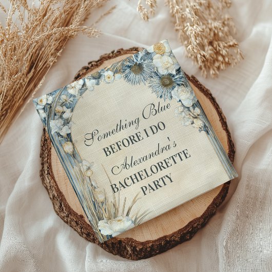 Something Blue Distel Floral Junggesellinnenabschi Serviette