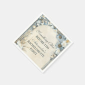 Something Blue Distel Floral Junggesellinnenabschi Serviette (Ecke)