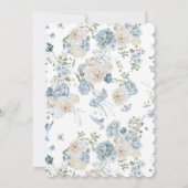 Something Blue Floral Before I Do Bridal Shower Einladung (Rückseite)