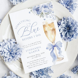 Something Blue Floral Bridal Shower Invitation Einladung