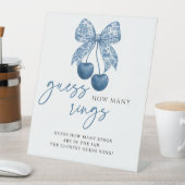 Something Blue Guess How Many Rings Bridal Shower Sockelschild (In Situ)