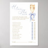 Something Blue He Said She Said Digital Poster (Vorne)