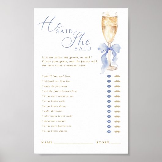 Something Blue He Said She Said Digital Poster (Vorne)