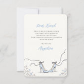 Something Blue Heels Bridal Shower Dankeskarte (Vorderseite)