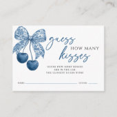 Something Blue How Many Kisses Bridal Shower Game Begleitkarte (Vorderseite)