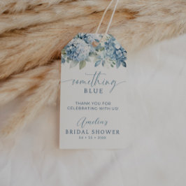 Something Blue Hydrangea Bridal Shower Favor Tag Geschenkanhänger
