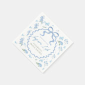 Something Blue Hydrangea Bridal Shower Napkins Serviette (Ecke)