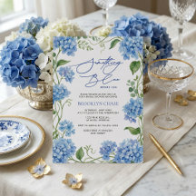 Something Blue Hydrangea Floral Bridal Shower