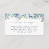 Something Blue Hydrangea Recipe Card Insert (Vorderseite)