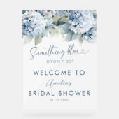 Something Blue Hydrangea Welcome Bridal Shower Acr Acrylschild (Vorderseite)
